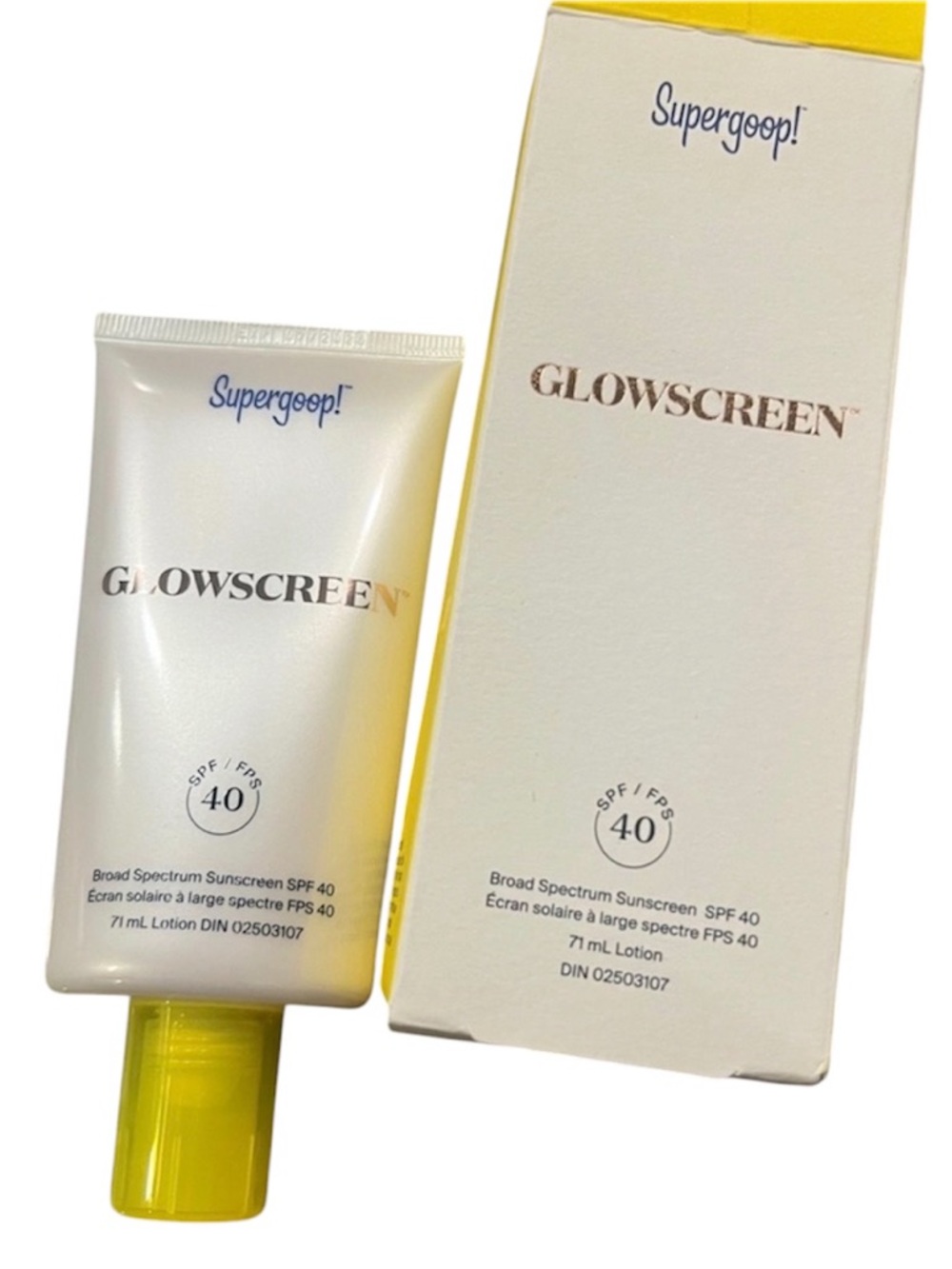 Supergoop! Glowscreen Tinted Primer Sunscreen SPF 40 in Shade Sunrise. 71 ml